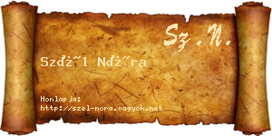 Szél Nóra névjegykártya