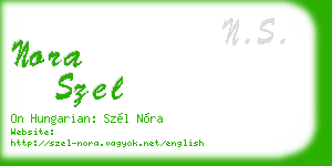 nora szel business card