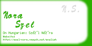 nora szel business card